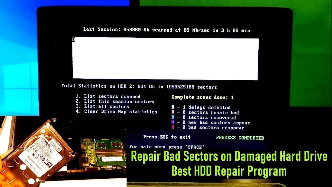 repair bad disk sectors